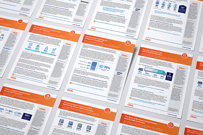Many white papers with graphics